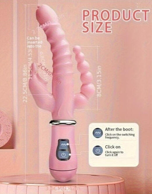Untitled Triple Stimulation for Clitoral, Vaginal, and Anal Use 12-Frequency Multi-Point Vibrator