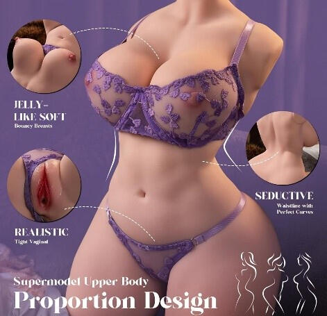 8.5 inch Miniature Realistic Silicone Doll - Hand-sized Male Pleasure Toy with Dual Entry
